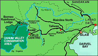 Danum Valley Map